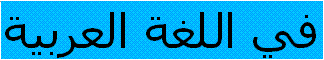 في اللغة العربية